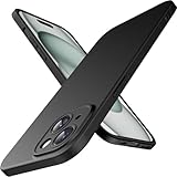 JETech Dünn Hülle für iPhone 15 Plus 6,7 Zoll mit Kameraschutz Eingebaut Schutzhülle, Ultra Slim Leicht Matt Finish Minimalistische Handyhülle (Schwarz)
